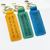 Personalized Authentic Leather Keychain • Genuine Leather Key Chain • Custom Logo • Custom Gift • Personalized Gift Keychain